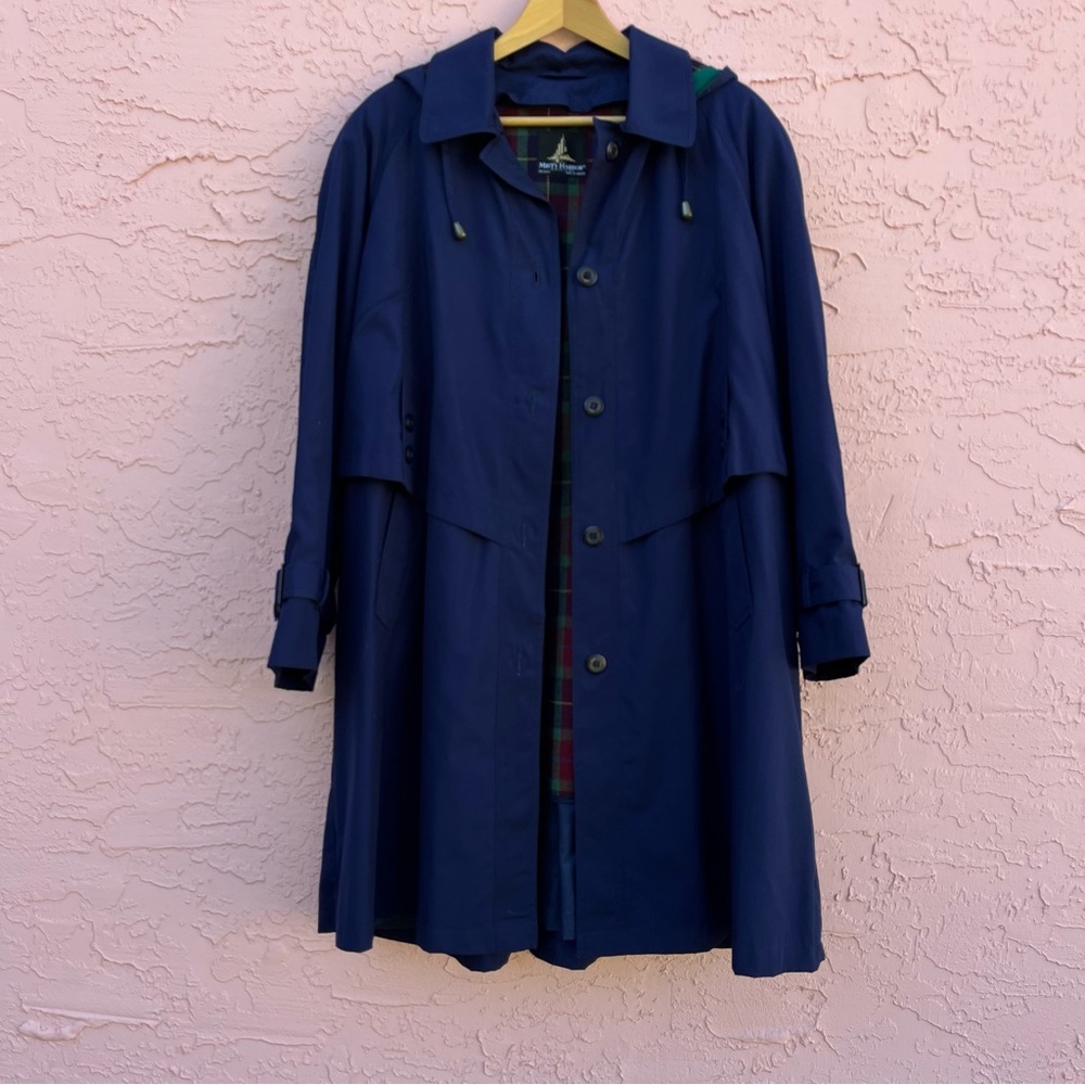 Classic Navy Blue Women's Trench Coat